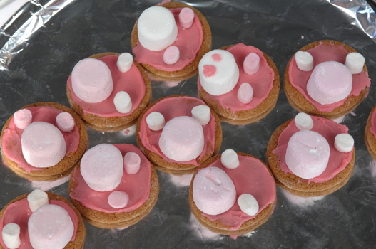 Piggy biscuits were ready for snack time