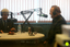 Bert Newton in the VA Radio studio at Kooyong with Stephen Jolley