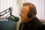Bert Newton in the VA Radio studio at Kooyong