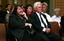 Maryanne Diamond and David Blyth in the audience, with Michele Prentice, Malcolm Simpson and Bernadette Jolley behind them