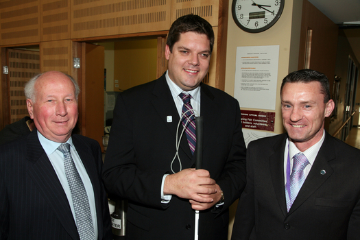 Malcolm Daubney, Tony Clarke and Timothy Griffiths after the presentation