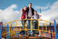 Tony Clarke with his son and daughter in a playground