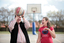 Tony Clarke looking to make a hoop whilst his daughter doubts its accuracy