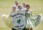 Virgil Snyder, Margaret Fox, Wanda Egerton and VA Square Dance club members with their banner