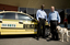 Taxi driver with Jamie Kelly and guide dog
