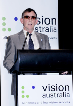Kevin Murfitt at the podium