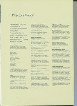 Directors report on financial status and processes