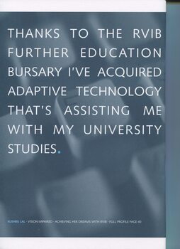 Statement from RVIB Client Kushbu Lal