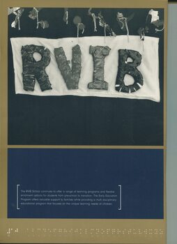 Image of oversized letters wrapped in plastic forming 'RVIB'