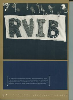 Image of oversized letters wrapped in plastic forming 'RVIB'