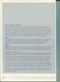 Overview of achievements throughout the year