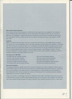 Acknowledgement of bequests, trusts and foundation grants