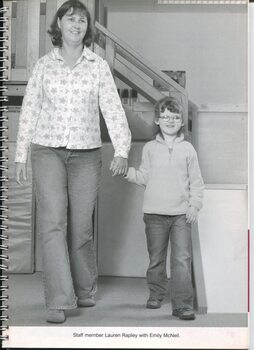 Lauren Rapley walking with Emily McNeil