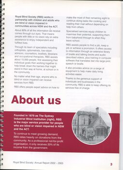 Brief description of RBS and the work it undertakes