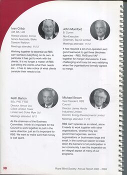 Profile of Council members with portrait