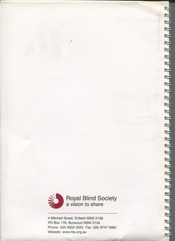 Back cover with RBS Head Office address and contact details