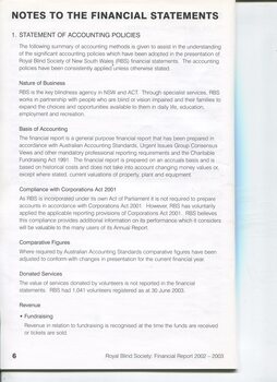 Notes to and forming part of the Financial Statements