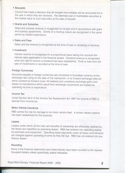 Notes to and forming part of the Financial Statements
