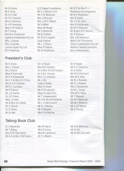 List of Millennium Group, President’s Club and Talking Book Club members