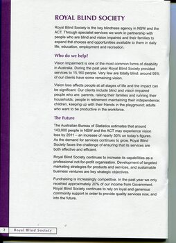 Brief description of RBS and the work it undertakes