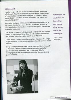 Overview of Vision Assist and image of woman making a cup of tea using a level indicator