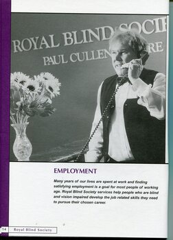 Image of Rob McQuillan talking on the phone at RBS reception