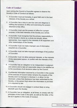 RBS Code of Conduct for council
