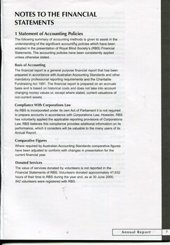 Notes to and forming part of the Financial Statements