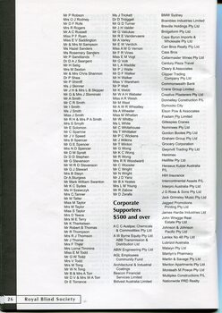 Acknowledgements of donations of $500 or more