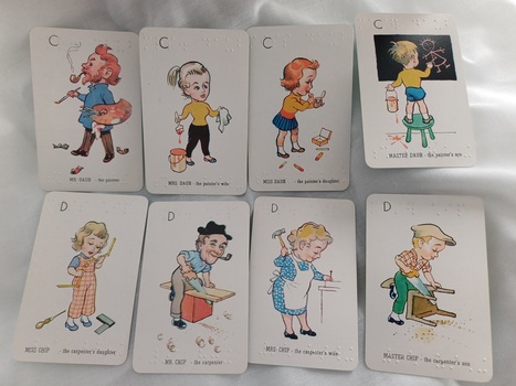 Cards C (Painter's family) and D (Carpenter's family)