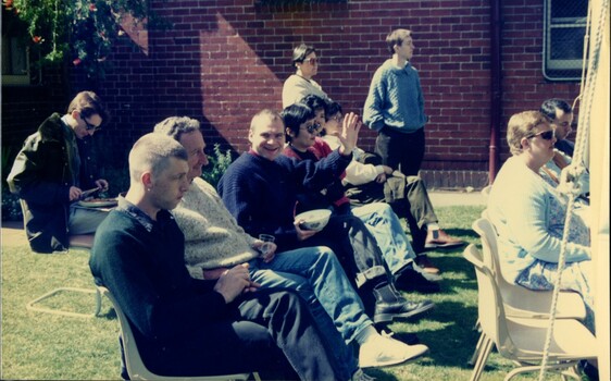 Seated audience members including (L-R) Karl Hughes, Kris Benic, James Wright and Adrian Beddows