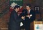 Jeremy Wurm presents Tim Curnow with Ruth Park's award