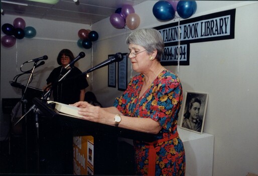 Beverley Dunn at the podium