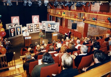 View from the audience at the ceremony at the Malthouse