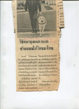 Newspaper cutting about blindness related activities or people