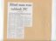 Newspaper cutting about blindness related activities or people