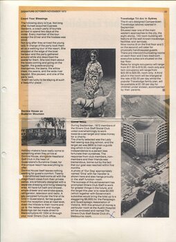 Newspaper cutting about blindness related activities or people