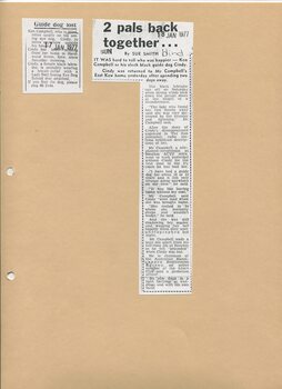 Newspaper cutting about blindness related activities or people