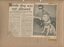 Newspaper cutting about blindness related activities or people