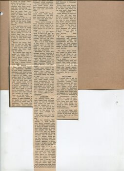 Newspaper cutting about blindness related activities or people