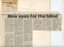 Newspaper cutting about blindness related activities or people