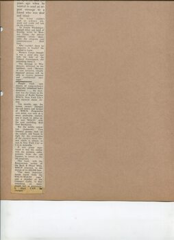 Newspaper cutting about blindness related activities or people