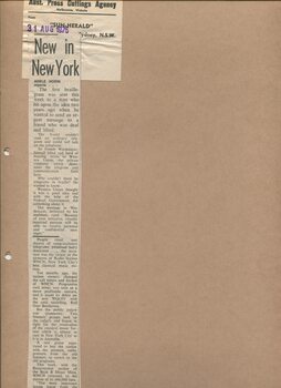 Newspaper cutting about blindness related activities or people