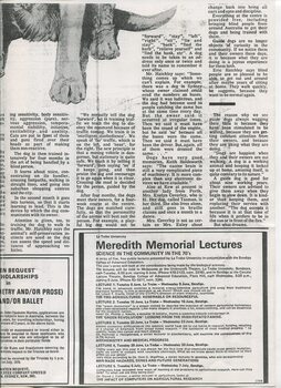 Newspaper cutting about blindness related activities or people