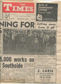 Newspaper cutting about blindness related activities or people