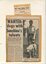 Newspaper cutting about blindness related activities or people