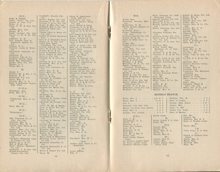 List of subscribers to the Association