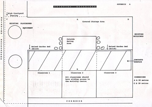 Map of the proposed Merle Reid Outdoor Activity Centre