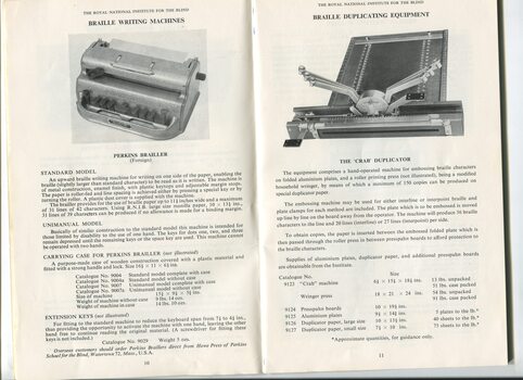 Descriptions and images of items for sale