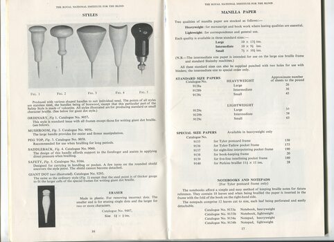 Descriptions and images of items for sale